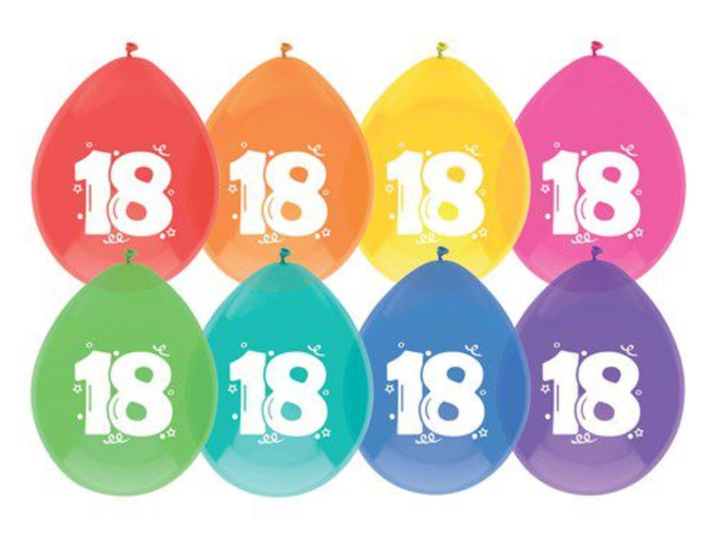 Globos Haza 18 años, paquete de 8 piezas.
