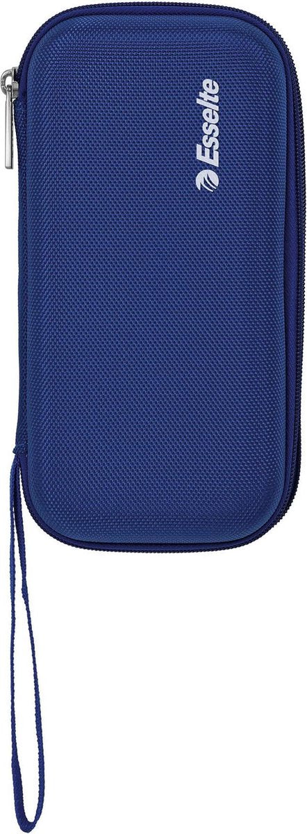 Custodia protettiva universale Esselte per calcolatrici Ti e Casio - in nylon - blu