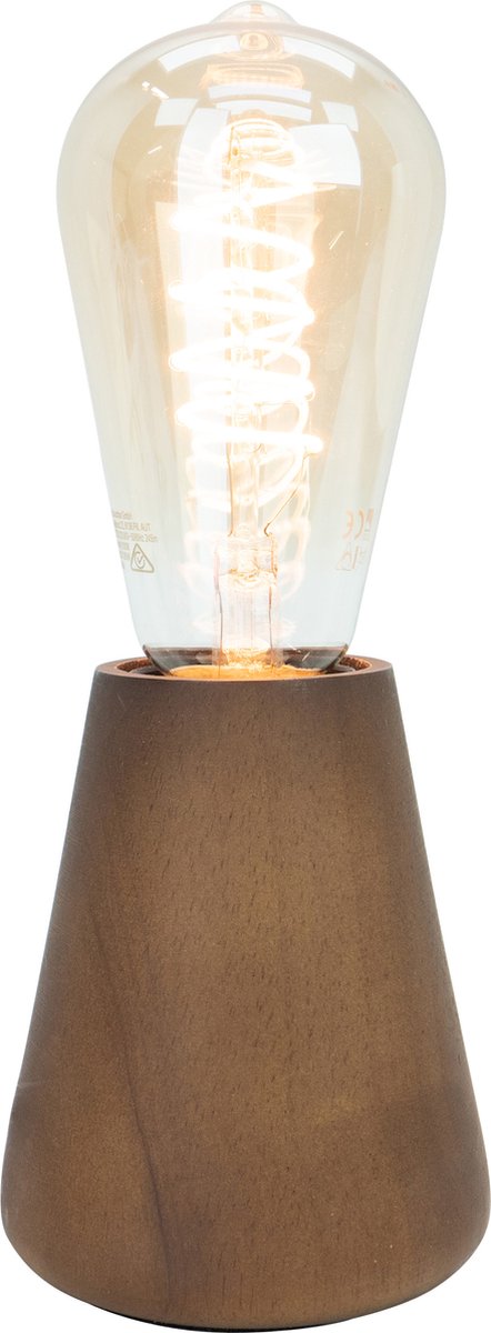 Eglo asby tafellamp - e27 - 10 cm - donkerbruin - hout