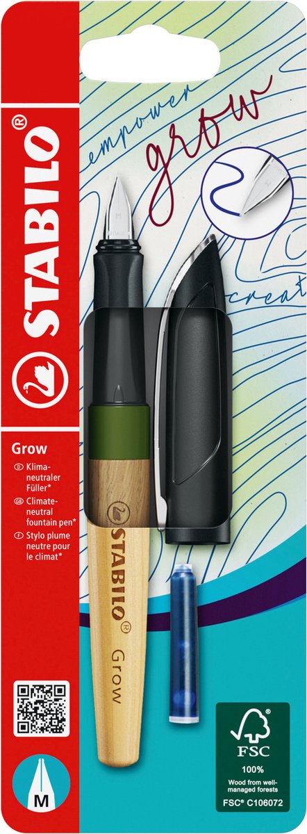 Penna stilografica Stabilo Grow, quercia verde muschio
