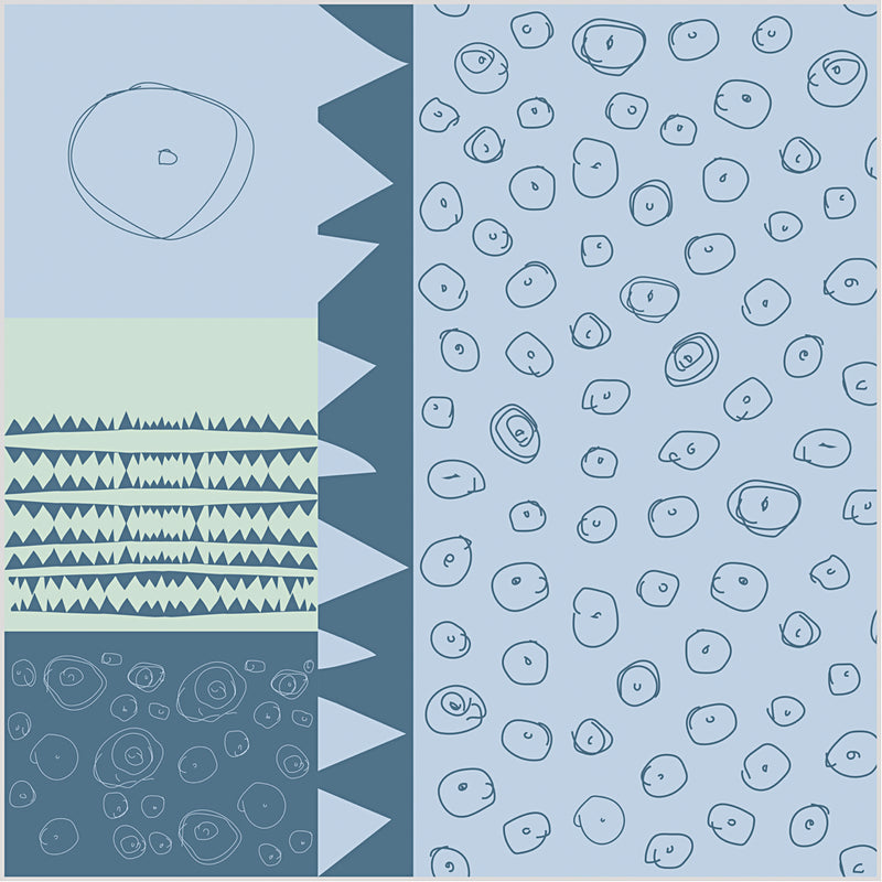 Tessuto Creative Company, l: 145 cm, 140 gr, blu, 1 m.