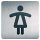 Pittogramma WC da donna, autoadesivo durevole