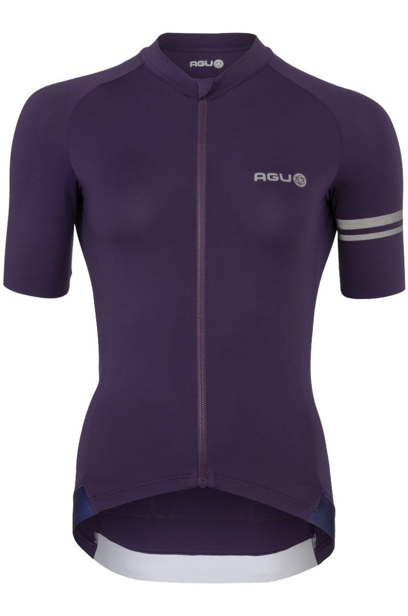 Camiseta de ciclismo sólida para damas de alto rendimiento.