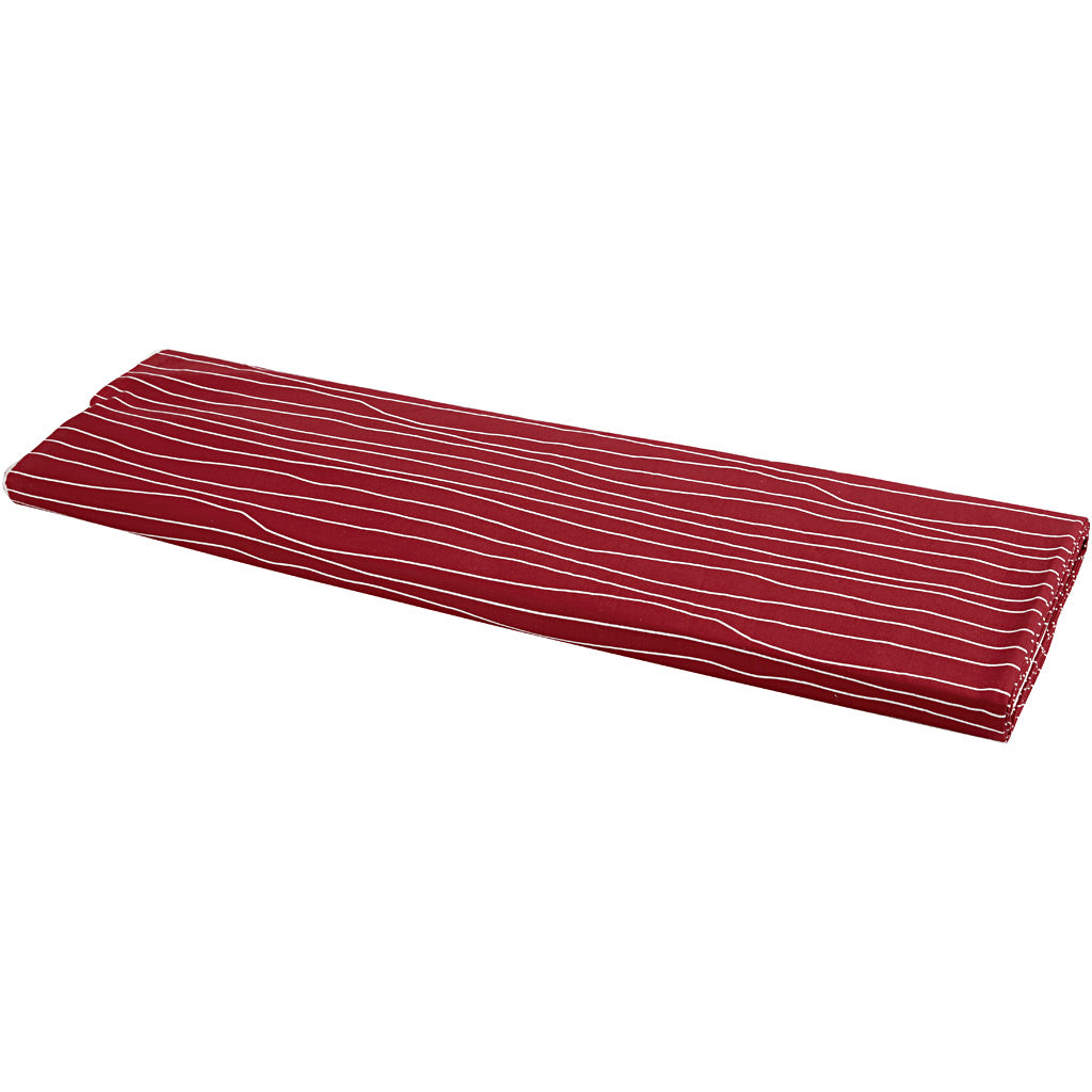 Tela Creativ Company, ancho: 145 cm, 140 gr, rojo blanco, 10 m 1 rollo