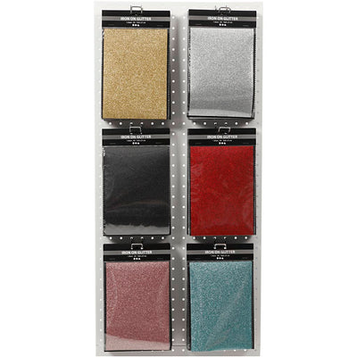 Pellicola termoadesiva Creativ company, foglio 148x210 mm, glitter, vari colori, fogli 6x10 1 scatola