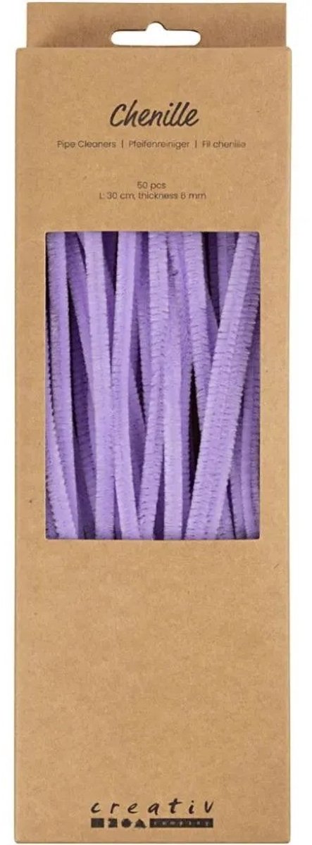 Ciniglia Creative Company, l: 30 cm, spess. 6 mm, viola, 50 pezzi 1 scatola