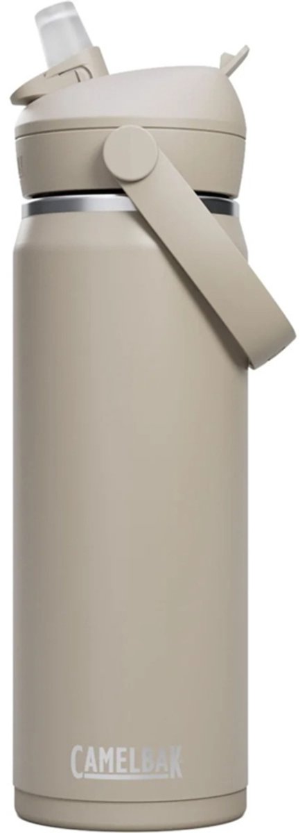 Borraccia Camelbak Thrive Flip con cannuccia - 600 ml - acciaio inossidabile - con cannuccia - borraccia isolante - beige