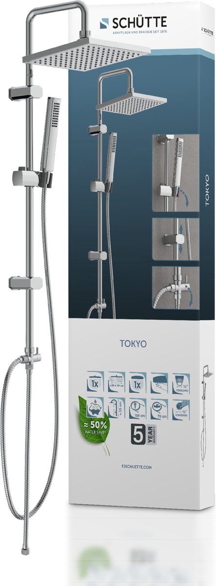 Schütte Schütte Shower Head Tokio Doble cuadrado