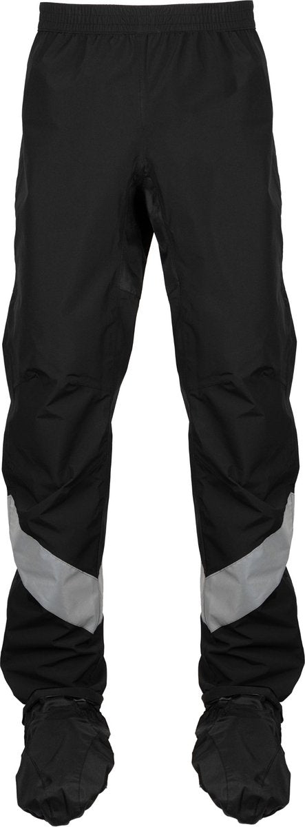 Ralka rain pants pro impermeable transpirable - cubrezapatos + reflejo - negro - talla m