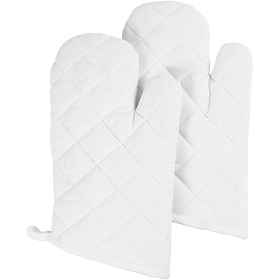 Manopla para horno Creativ company, medidas 18x28 cm, 145 gr, blanco, 2 piezas 1 caja
