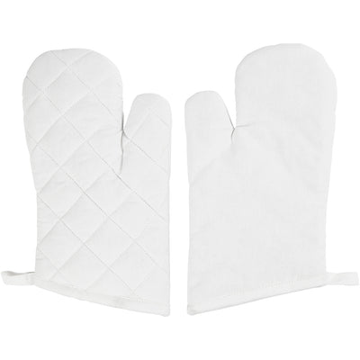 Guanto da forno Creativ company misura 18x28 cm 145 gr bianco 2 pezzi 1 scatola