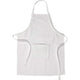 Creativ company delantal con bolsillo, largo: 84 cm, ancho: 65 cm, talla m-xl cm, 210 gr, blanco, 1 unidad