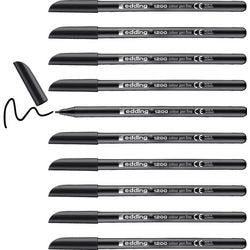 Rotulador edding 1200 negro 10 piezas