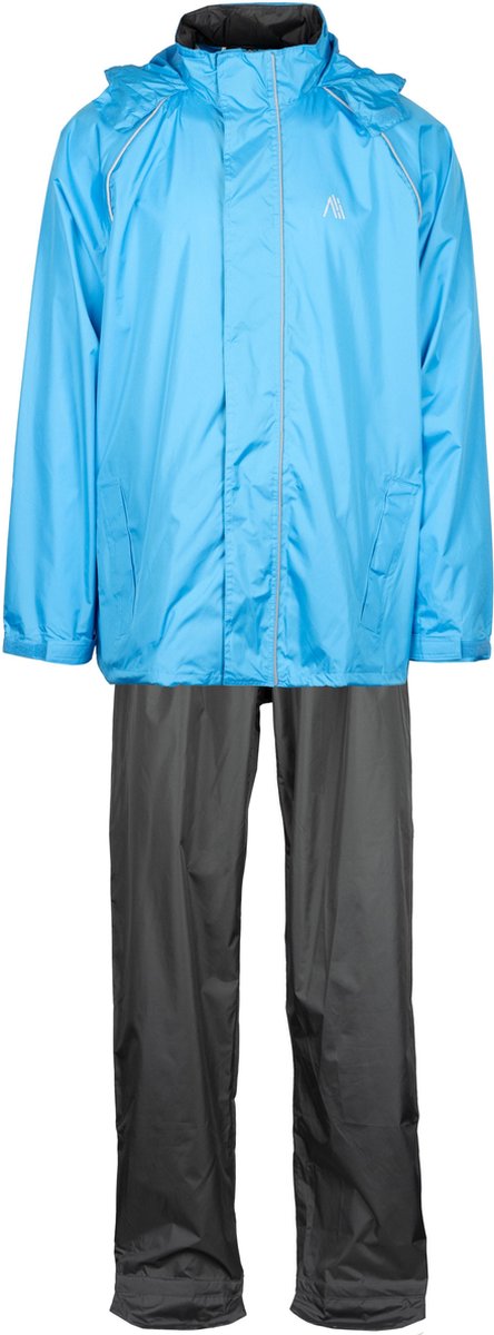 Ralka regenpak - comfort - azuurblauw antraciet - l