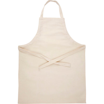 Delantal de empresa Creativ, largo: 70 cm, ancho: 55 cm, talla 7-12 años, 210 gr, natural claro, 1 unidad