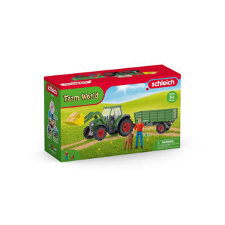 Schleich Farm World Tractor con trailer 42608
