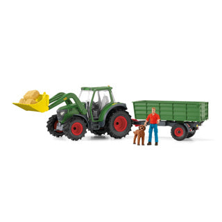 Schleich Farm World Tractor con trailer 42608
