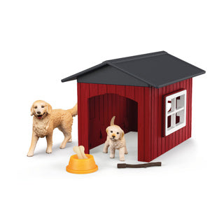 Schleich Farm World Dog Loft con Golden Retrievers 42722