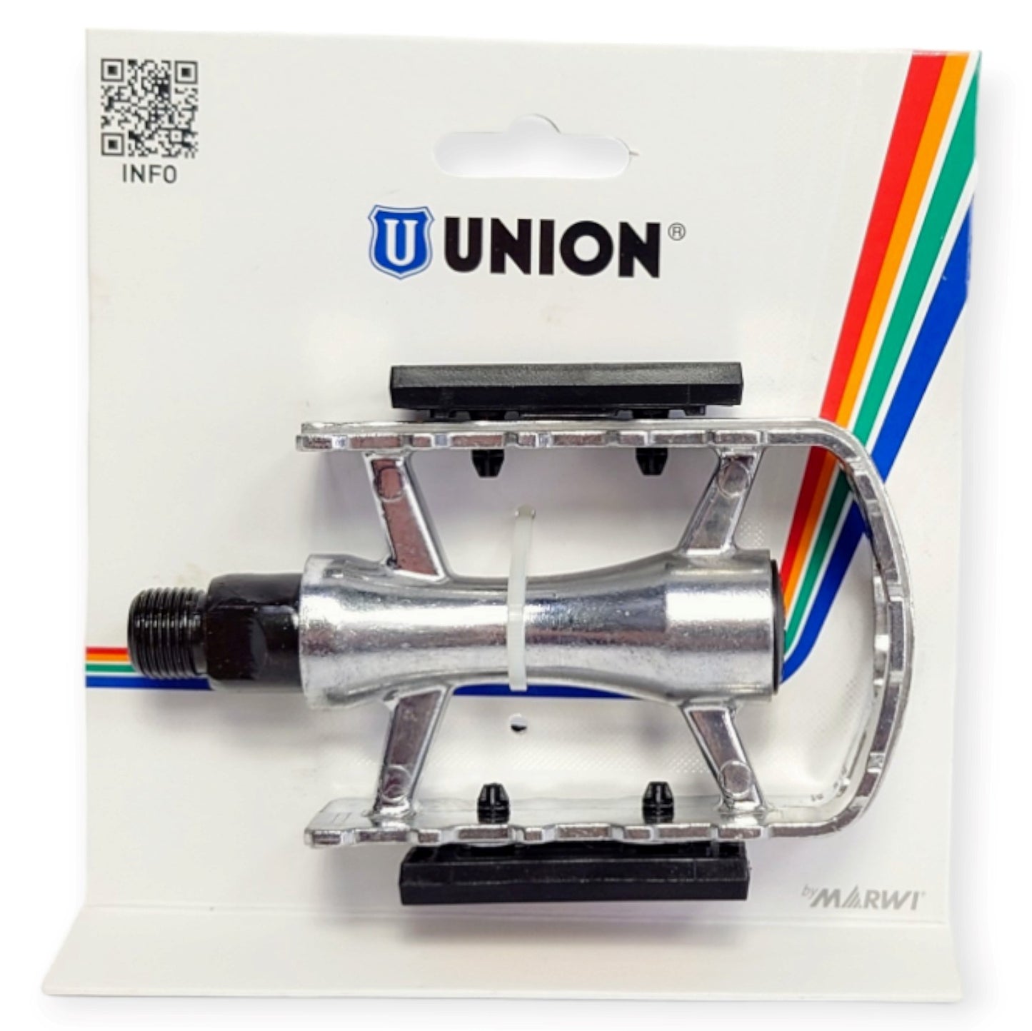 Union Pedals SP-610. 9 16 Aluminio, plata (paquete colgante)