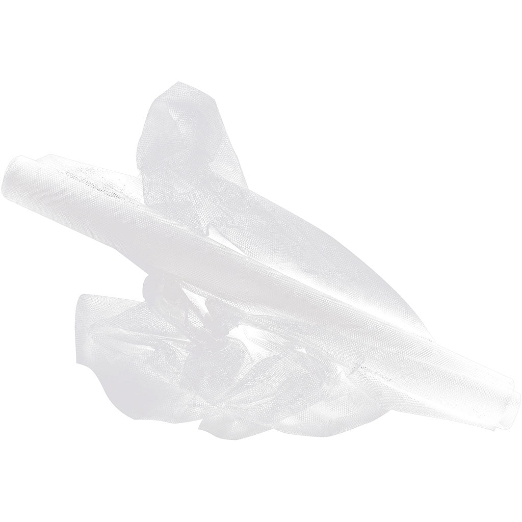 Creativ company tul, ancho: 50 cm, blanco, 5 m 1 rollo