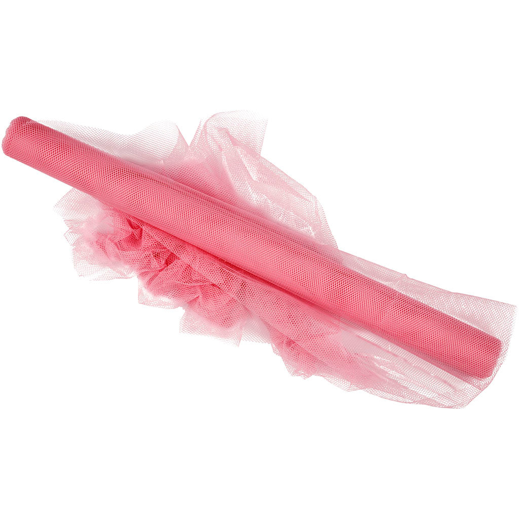 Tulle Creative Company, l: 50 cm, rosa, 5 m 1 rotolo