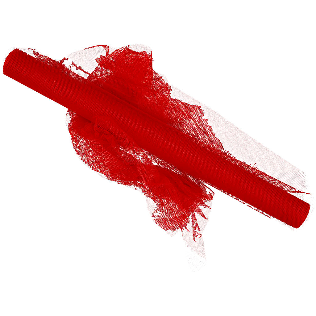 Creativ company tul, ancho: 50 cm, rojo, 5 m 1 rollo