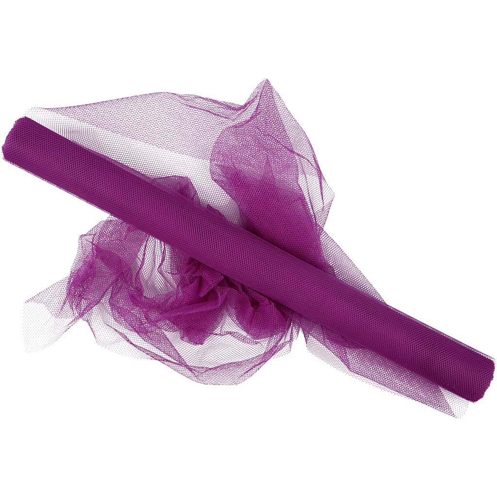 Tulle Creative Company, l: 50 cm, viola, 5 m 1 rotolo
