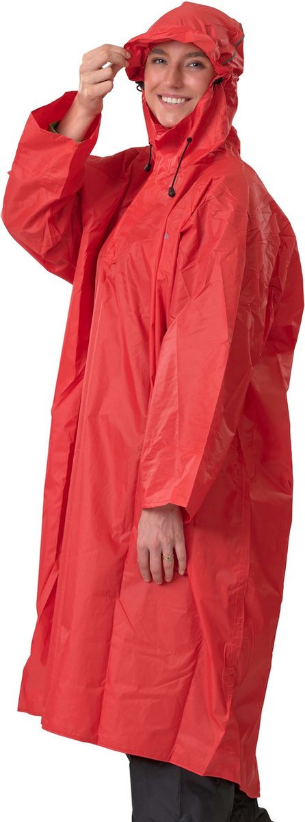 Poncho de senderismo para exteriores Lowland - 100 % impermeable (10 000 mm) - transpirable (8000 g m²) ¡sin pfas!