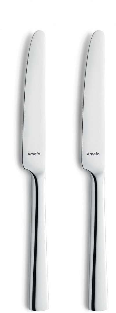Amefa moderno - Set di coltelli da dessert da 2 pezzi - extra lucido - color argento