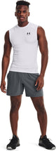 Maglia sportiva da uomo Under Armour UA HG Armor Comp SL-WHT - bianca - nera