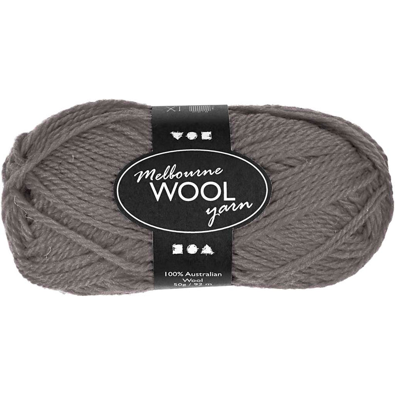 Creativ company hilo de lana melbourne, largo: 92 m, gris, 50 g 1 ovillo