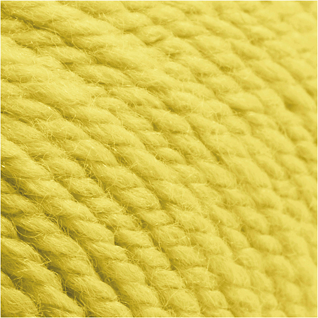 Hilo de lana Creativ company, l: 125 m, amarillo, 100 g 1 ovillo