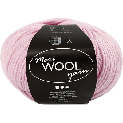 Hilo de lana Creativ company, l: 125 m, rosa suave, 100 g 1 ovillo