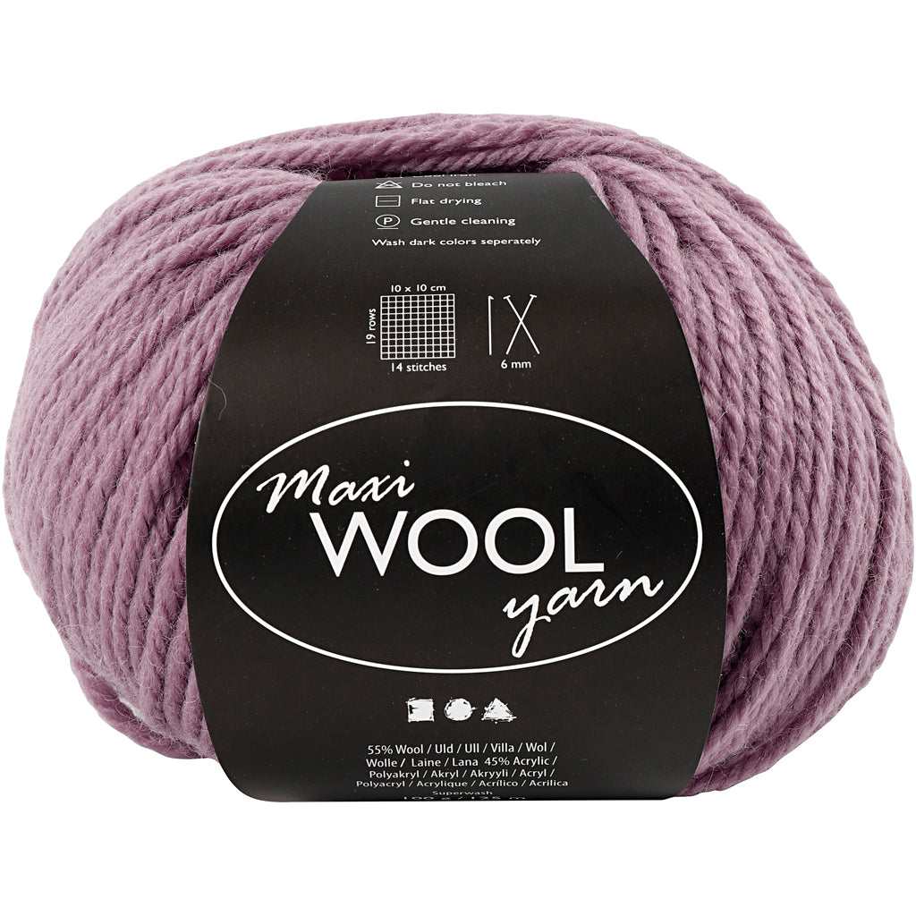 Filato di lana Creative Company, l: 125 m, lavanda, 100 gr 1 gomitolo