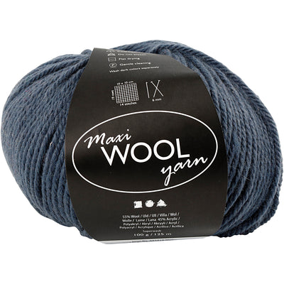 Hilo de lana Creativ company, l: 125 m, azul, 100 g 1 ovillo