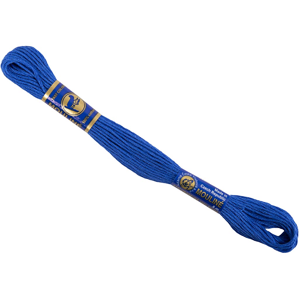 Hilo de bordado, azul, 8 m 1 bola