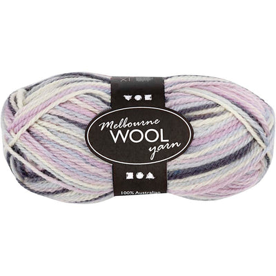 Creativ company hilo de lana melbourne, largo: 92 m, violeta pastel, 50 g 1 ovillo