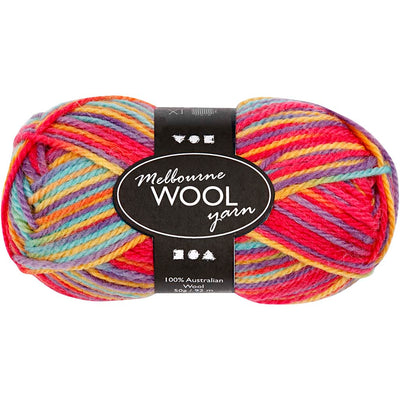 Creativ company hilo de lana melbourne, largo: 92 m, multicolor, 50 g 1 ovillo