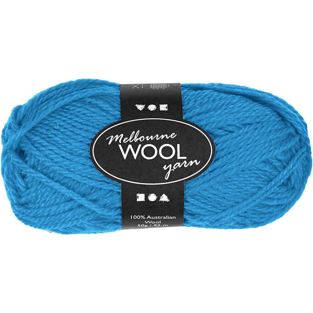 Creativ company hilo de lana melbourne, largo: 92 m, azul claro, 50 g 1 ovillo