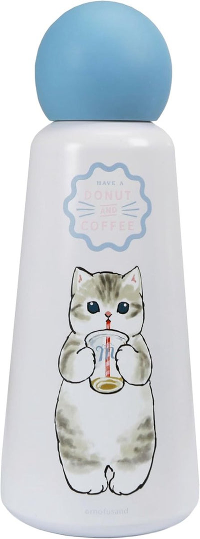 Blue sky studios drinking bottle - steel water bottle 400ml with cat print.