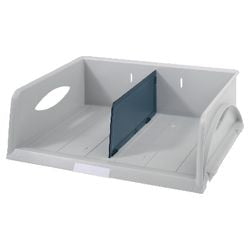 Vassoio portacorrispondenza Ty Leitz Sor standard 5230 grigio in piedi + 1 paratia