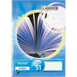 Quaderno landré a6 blu 32 fogli