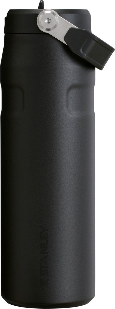 Borraccia Stanley Flip Straw 2.0 con cannuccia da 0,7 l - 10 ore fredde - 2 giorni fredde con ghiaccio - borraccia in acciaio inossidabile - senza BPA - a prova di perdite - lavabile in lavastoviglie - nera