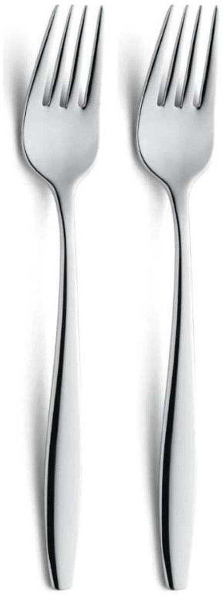 Amefa Florence - Set di forchette da dessert da 2 pezzi - lucida - color argento