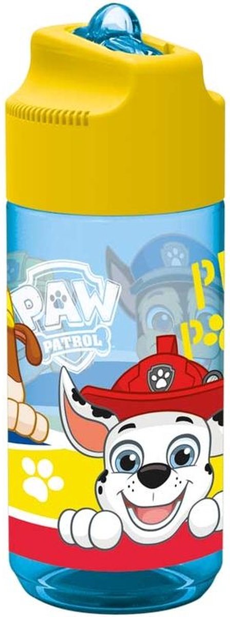 Nickelodeon paw patrol - - waterfles - drinkfles. inhoud 430 ml. geel.