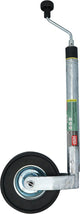 Rueda frontal Carpoint de 48 mm con calibre frontal - rueda de goma - ajustable - para remolque de caravana