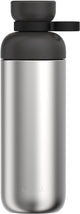 Mepal waterfles roestvrij staal vita - 700 ml - 2 openingen voor extra drinkgemak - drinkfles rvs - nordic black