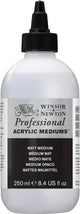 Winsor newton 3040936 professional acrylic matt medium 250 ml – acrylmedium voor matte afwerking verbeterde vloei