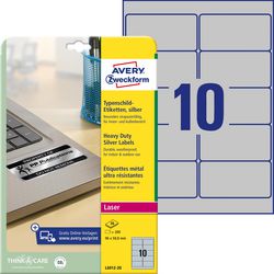 Etichette ultra resistenti Avery zweckform l6012 argento opaco