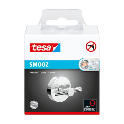 Tesa 1073560 - gancio per accappatoio doppio smooz | 1 pz